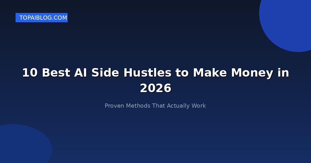 10 Best AI Side Hustles to Make Money in 2026 (Proven Methods)