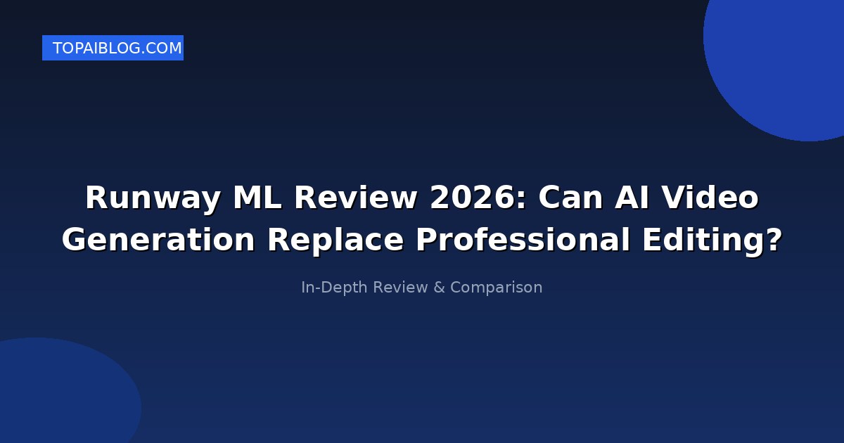 Runway ML Review 2026: Can AI Video Generation Replace Professional Editing?